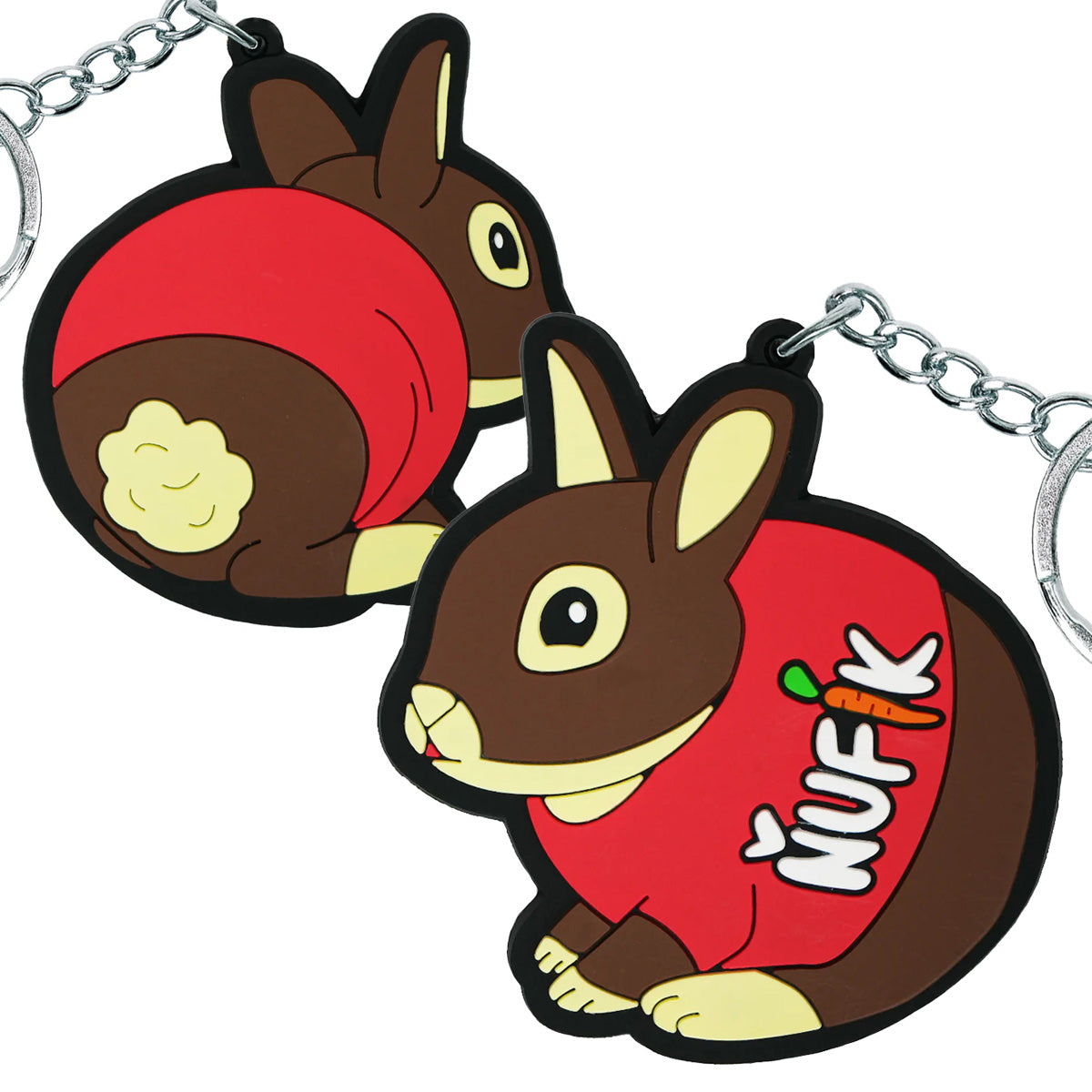 Oboustranný přívěšek na klíče Králíček Ňufík
