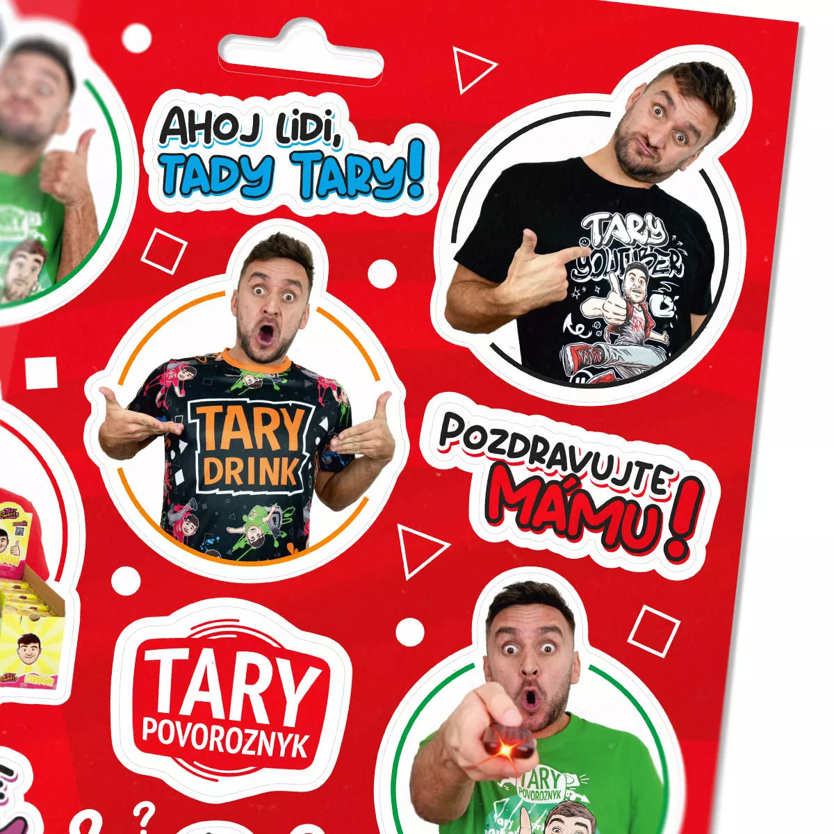 Sada samolepek Tary YouTube Edition A4
