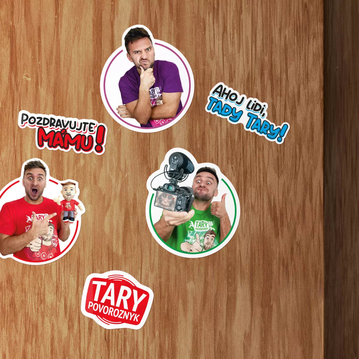 Sada samolepek Tary YouTube Edition A4