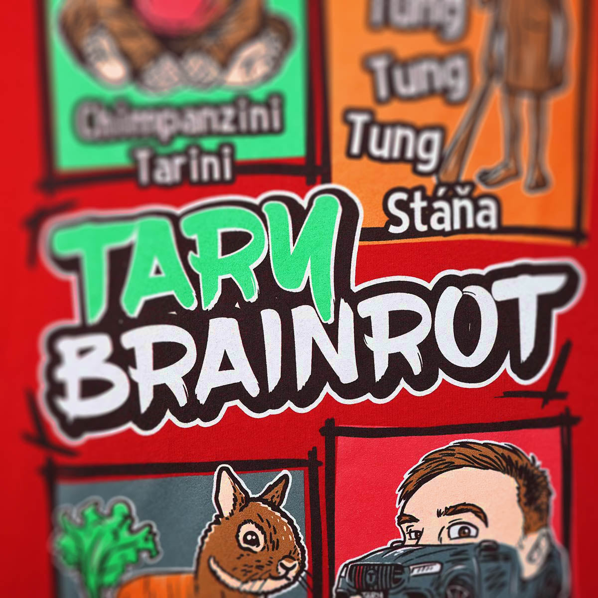 Tričko Tary Brainrot Red