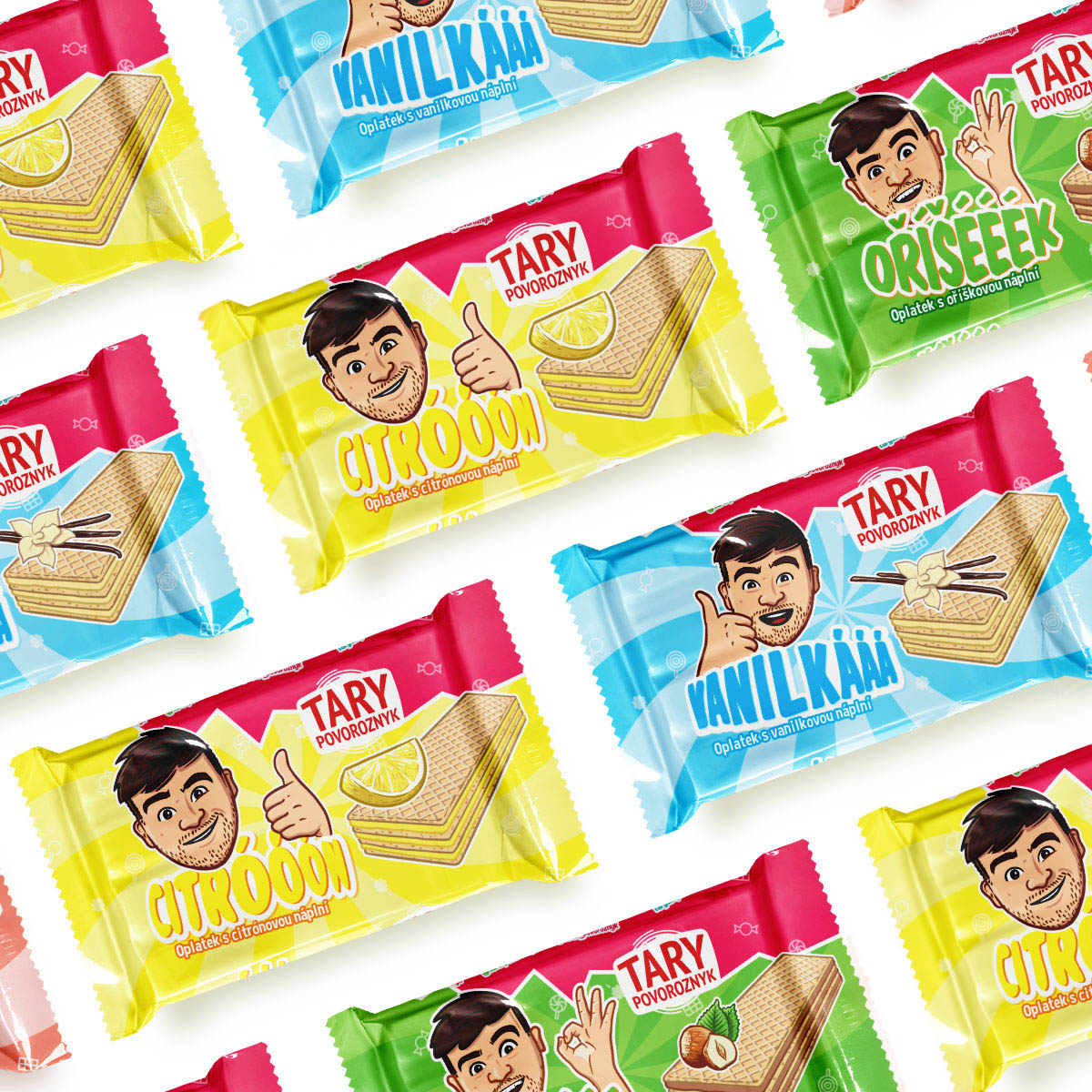 Mega Mix - 7x Tary Drink, 3x Vata, 1x Oplatky, 3x Žvýkačky, 1x Jedlé peníze, Ufouni a Gumoví Ňufíci