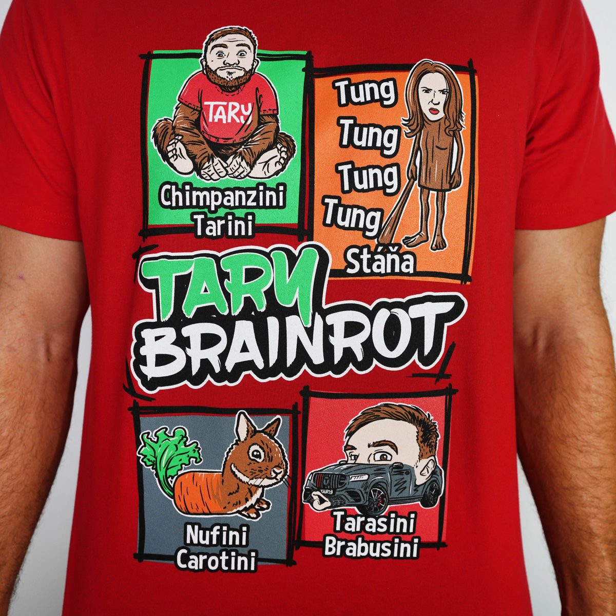 Tričko Tary Brainrot Red