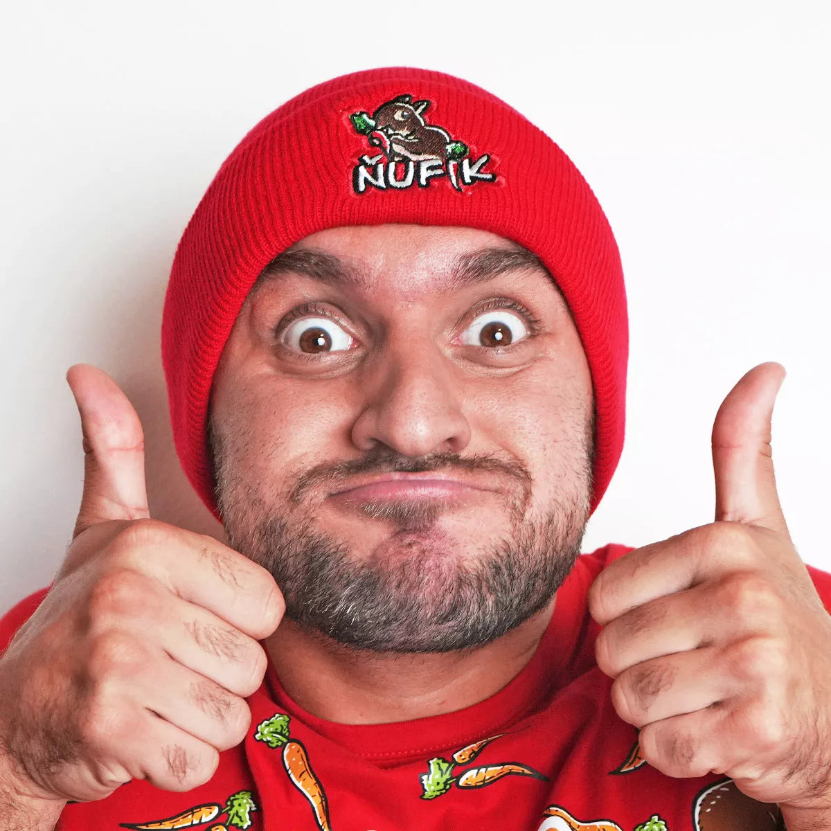 Zimní čepice Ňufík Red