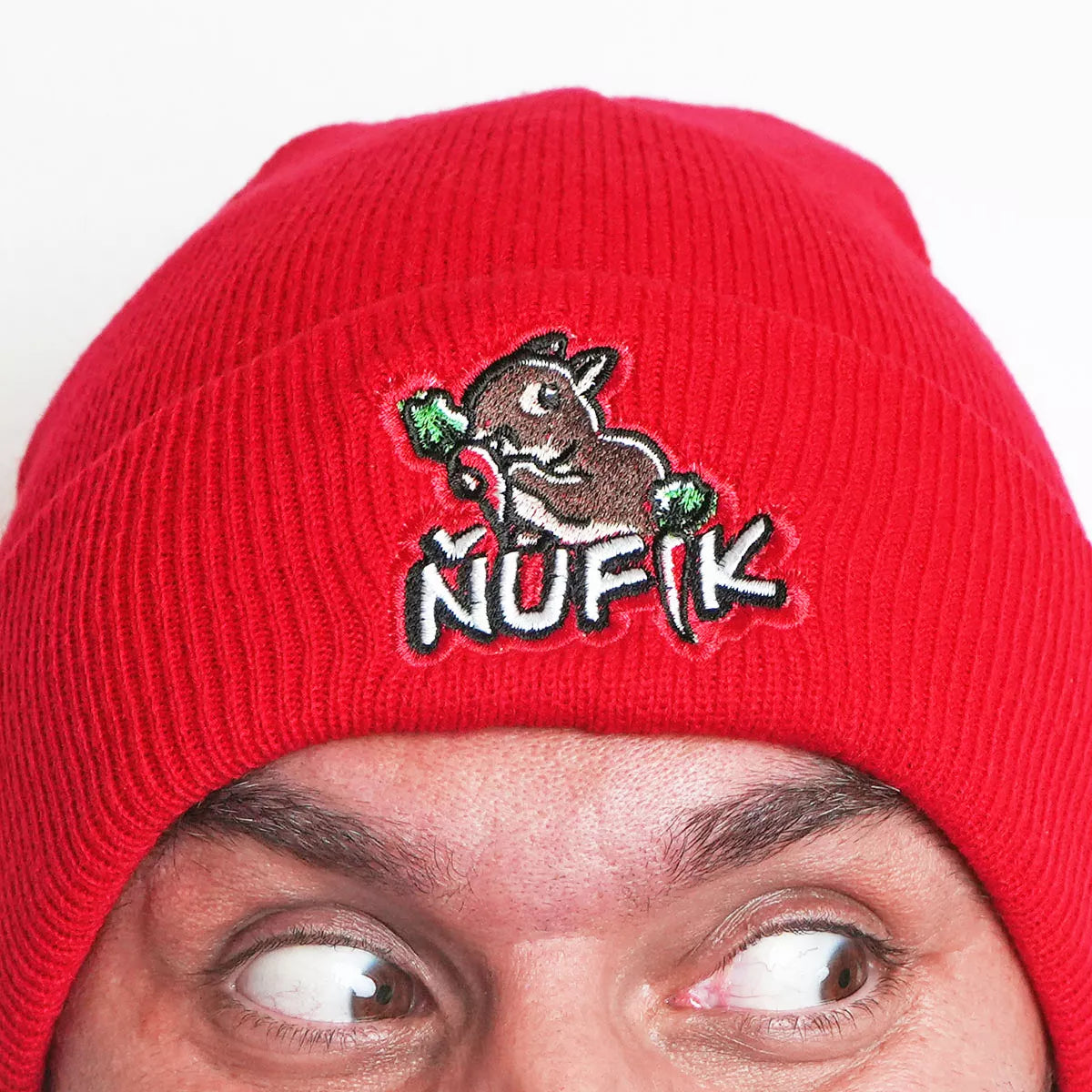 Zimní čepice Ňufík Red