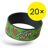 Náramek Ňufík Mrkvičky Green - balíček 20 ks
