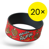 Náramek Ňufík Mrkvičky Red - balíček 20 ks
