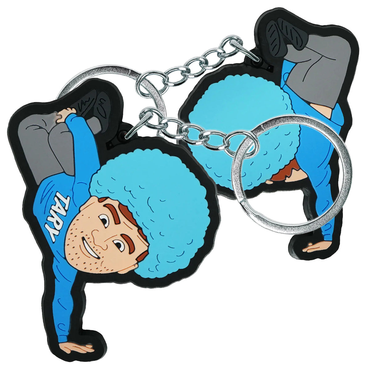 Oboustranný přívěsek na klíče Tary Afro - Modrý