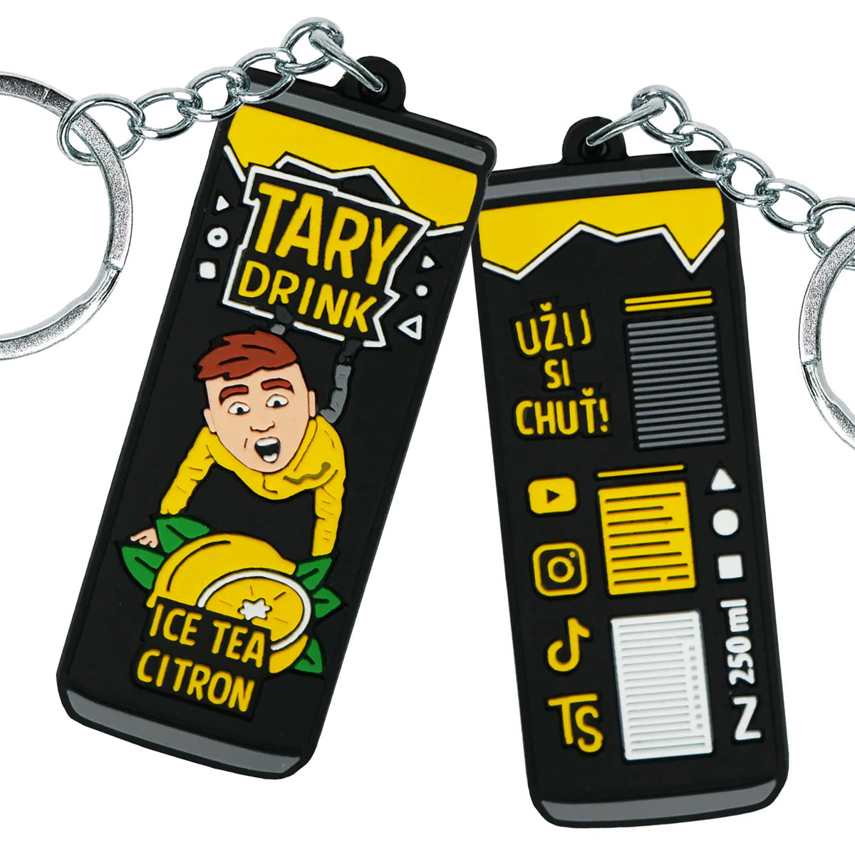 Oboustranný přívěsek na klíče Tary Drink Citron