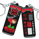 Oboustranný přívěsek na klíče Tary Drink Malina