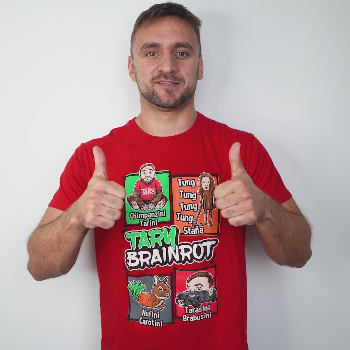 Tričko Tary Brainrot Red