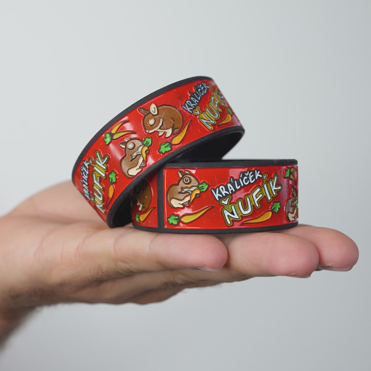 Náramek Ňufík Mrkvičky Red - balíček 20 ks