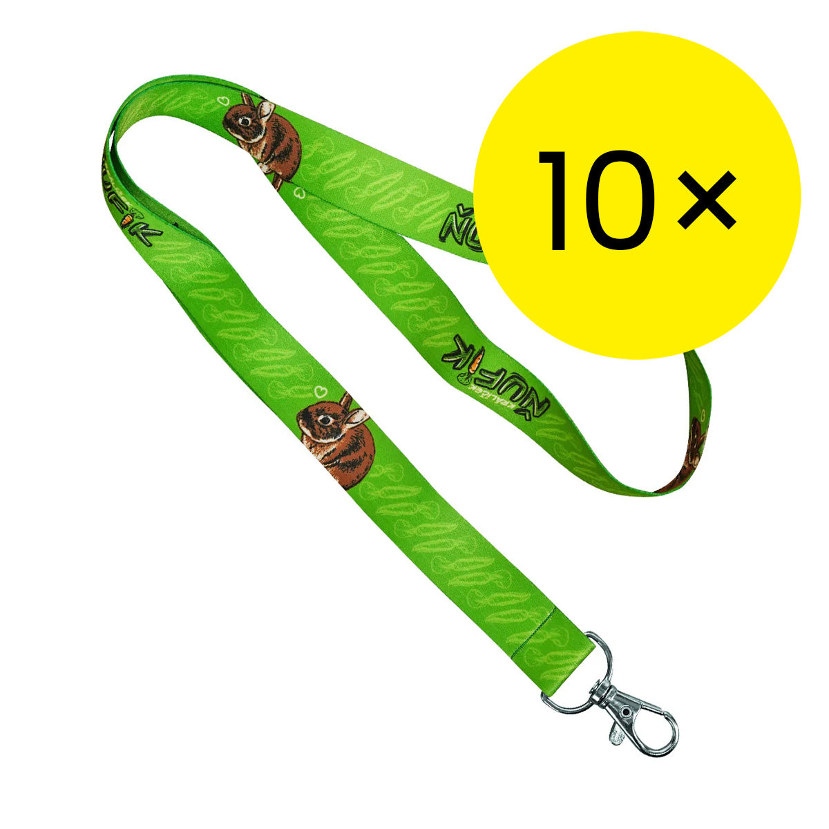 Šňůrka na krk Králík Ňufík - balení 10 ks