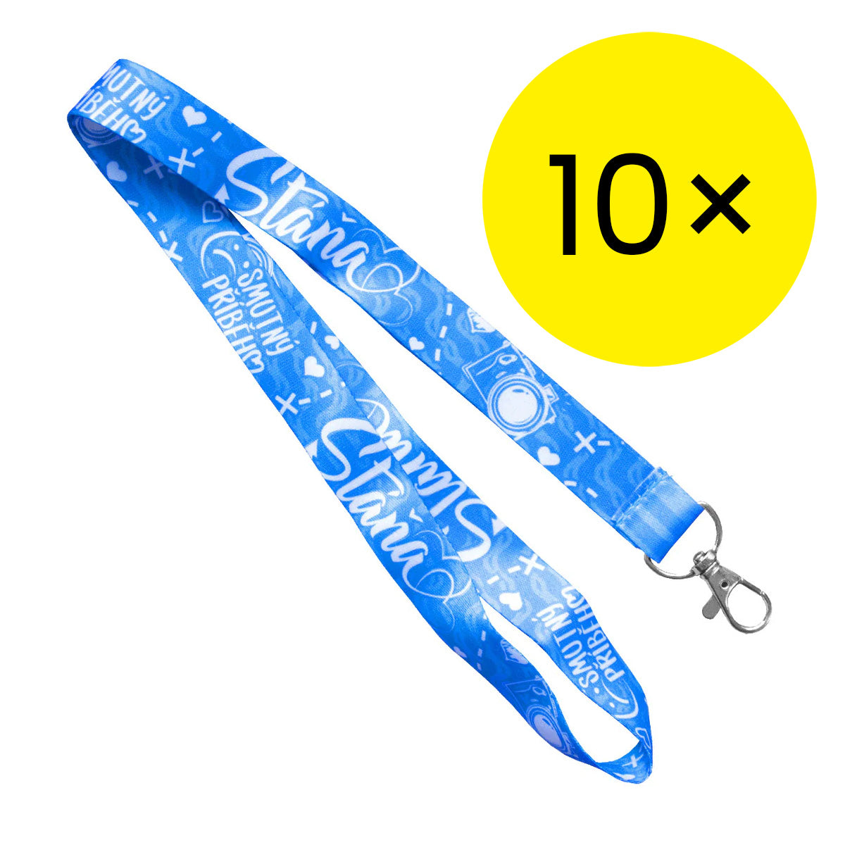 Šňůrka na krk Stáňa Modrá - balení 10 ks