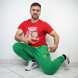 Tepláky Soul Zelené, žlutá výšivka