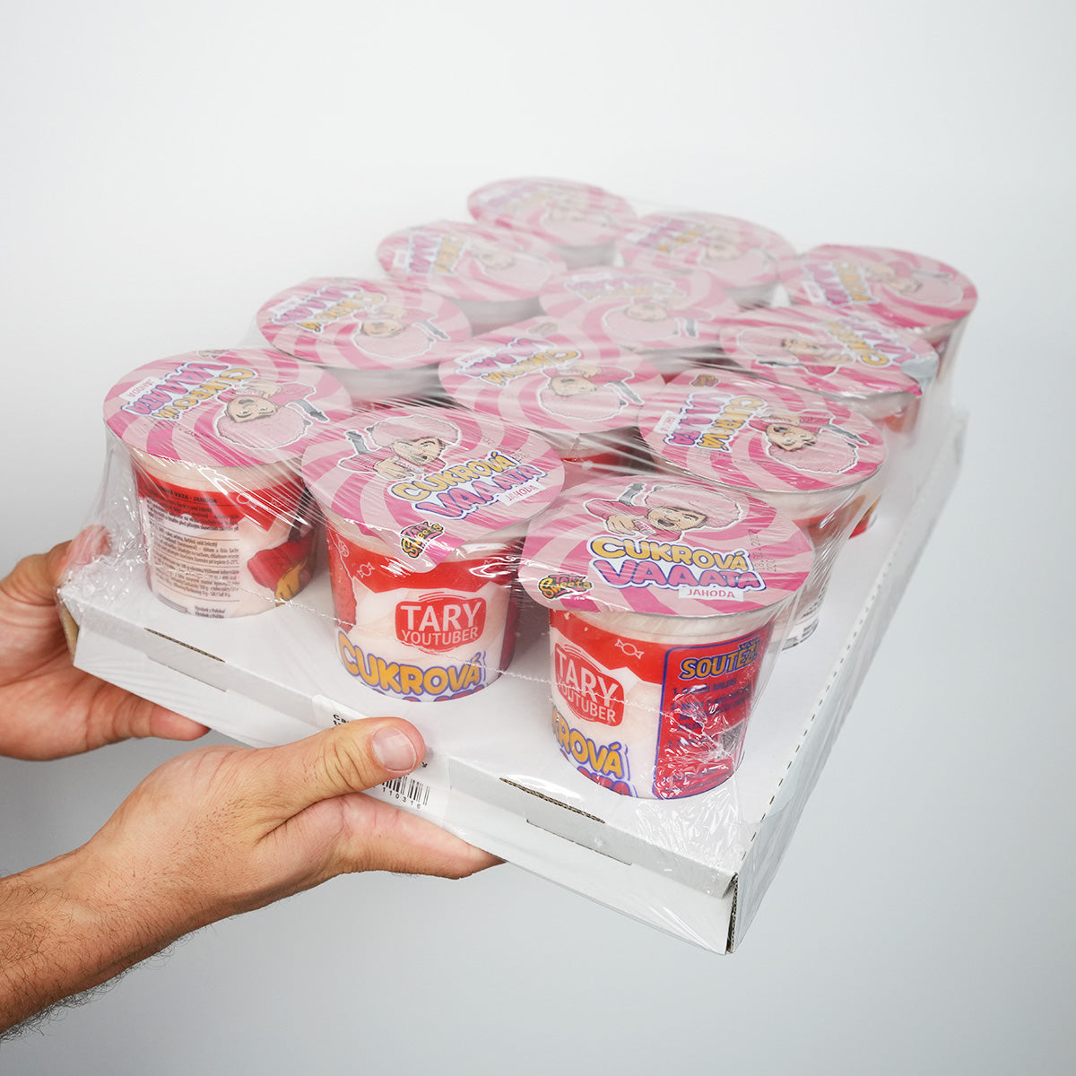 Cukrová vata Jahoda 20g – Karton (12 ks)